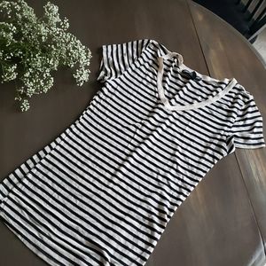 Faded pink and black v-neck top